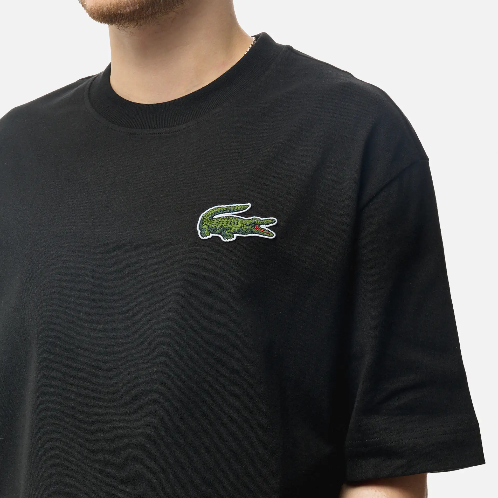 Lacoste Large Crocodile T-Shirt Black