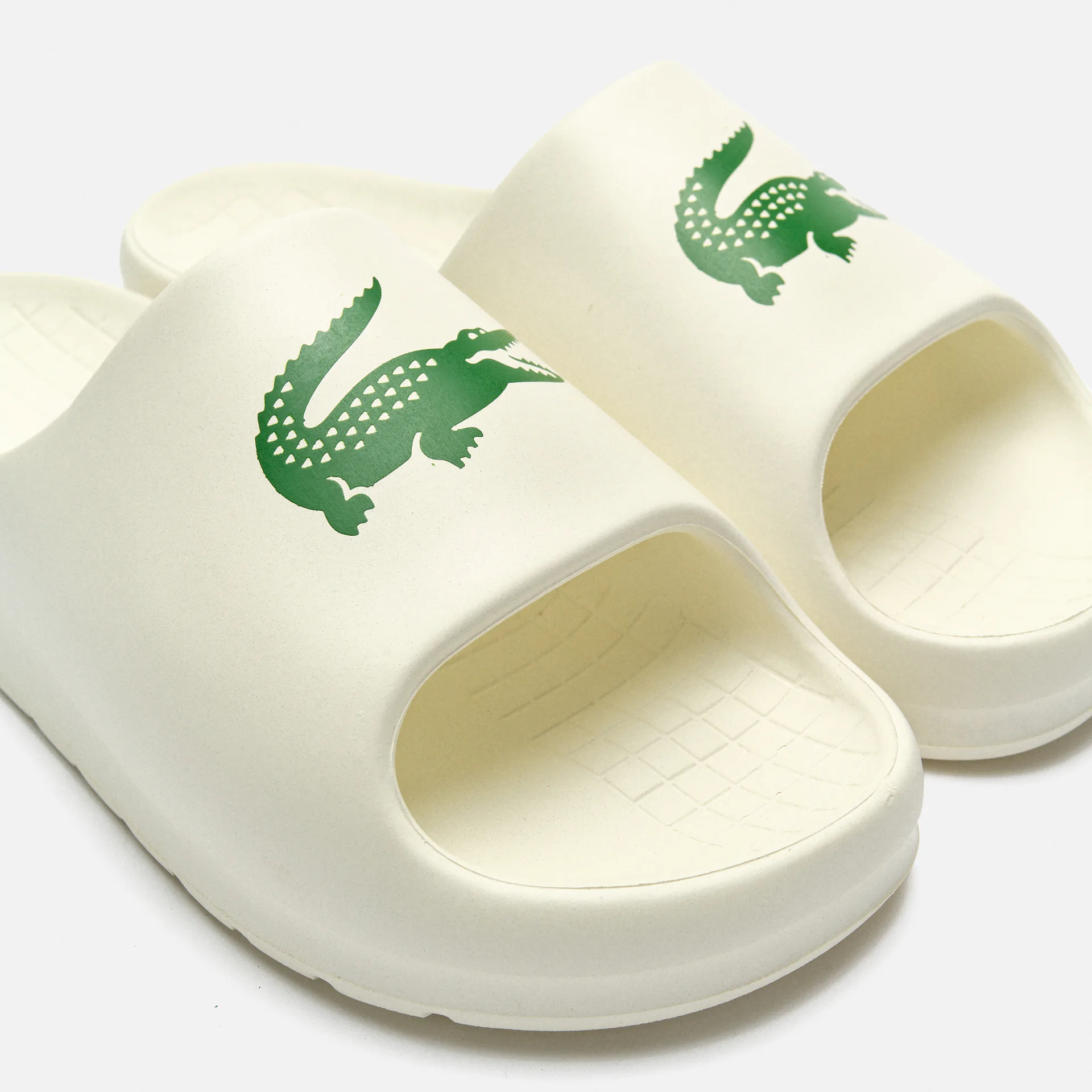 Lacoste Lacoste Serve 2.0 Synthetic Slides Off White/Dark Green