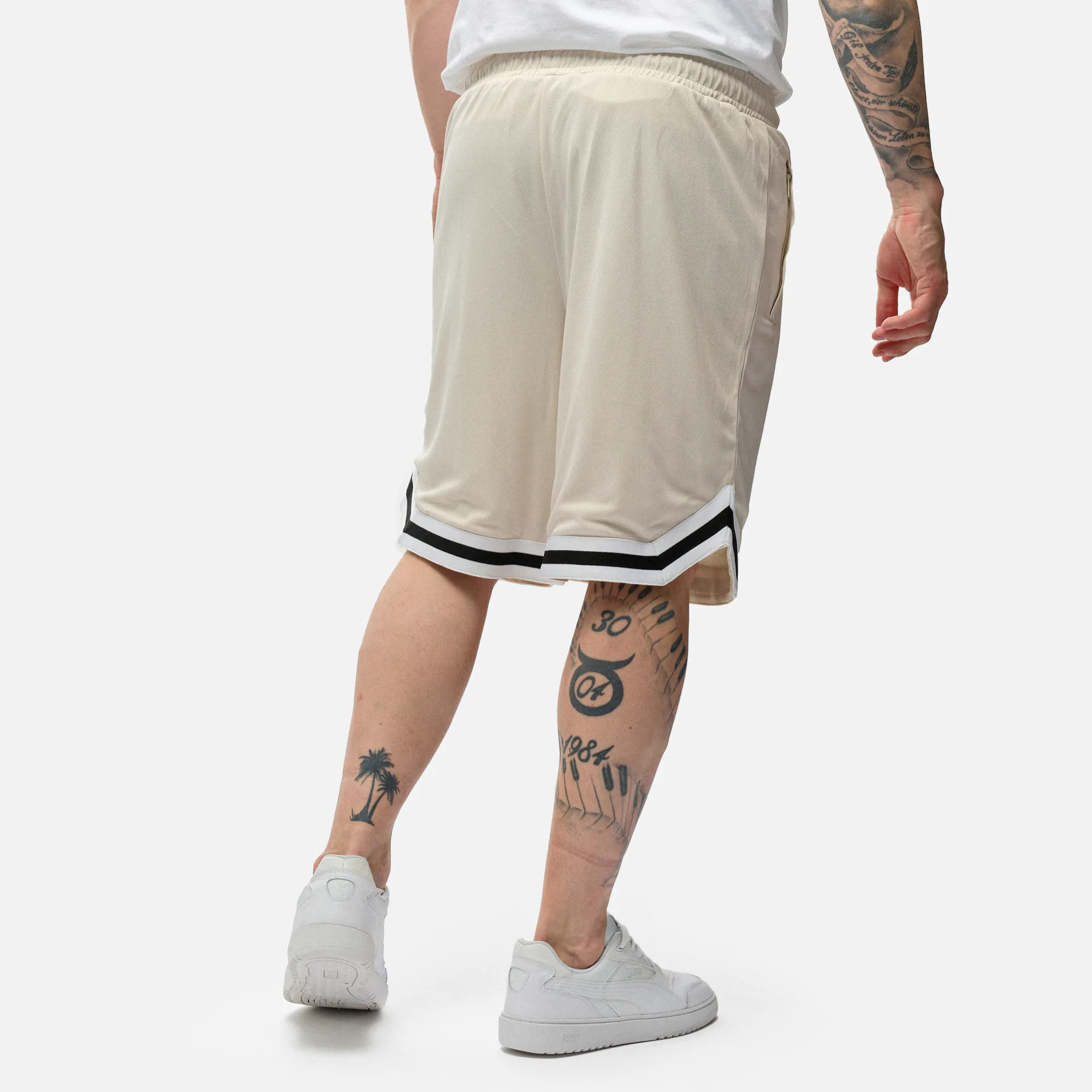 PEGADOR Lansing Basketball Shorts Salty Cream