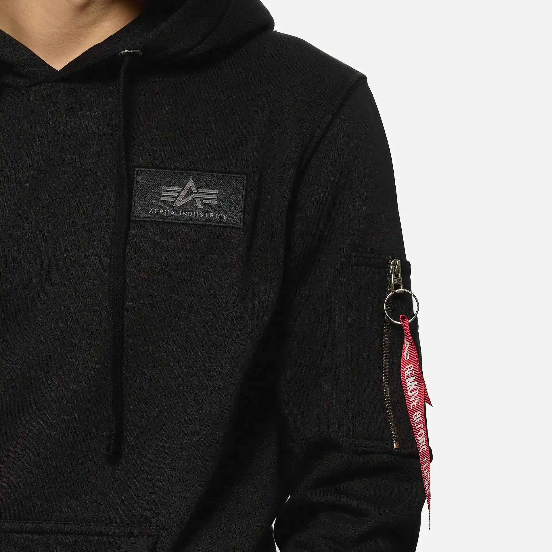 Alpha Industries Back Print Hoody Black