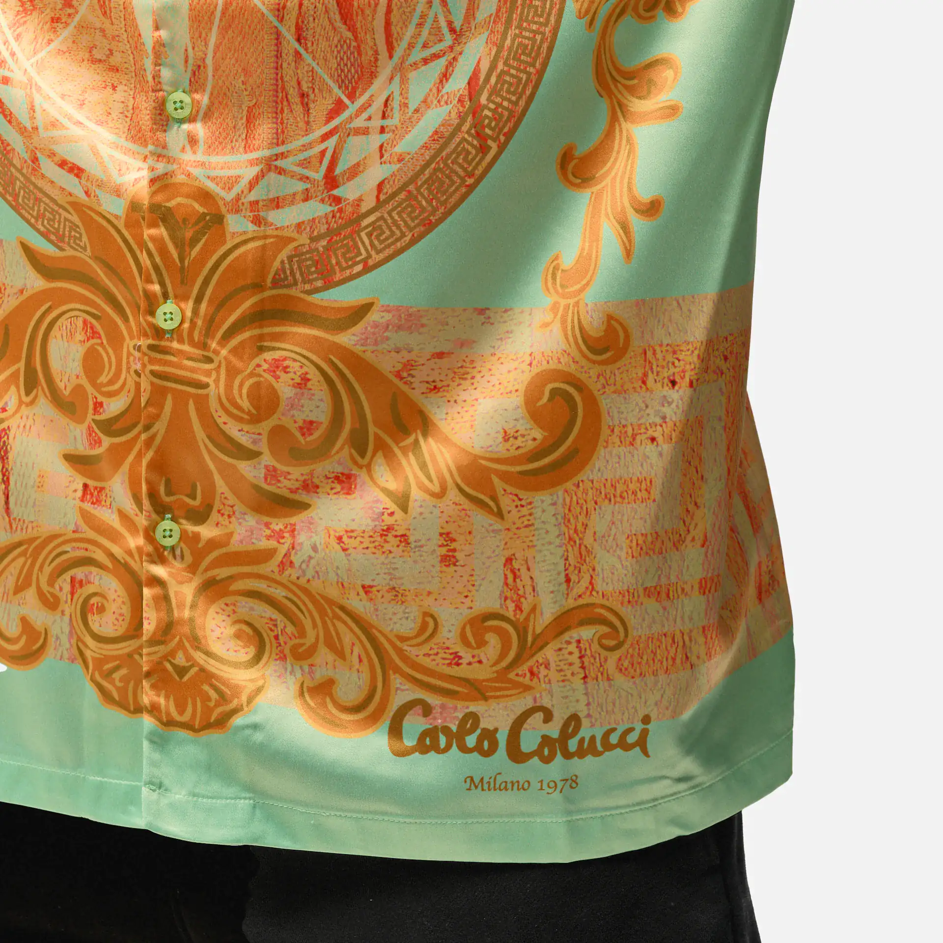 Carlo Colucci Shirt Green/Yellow