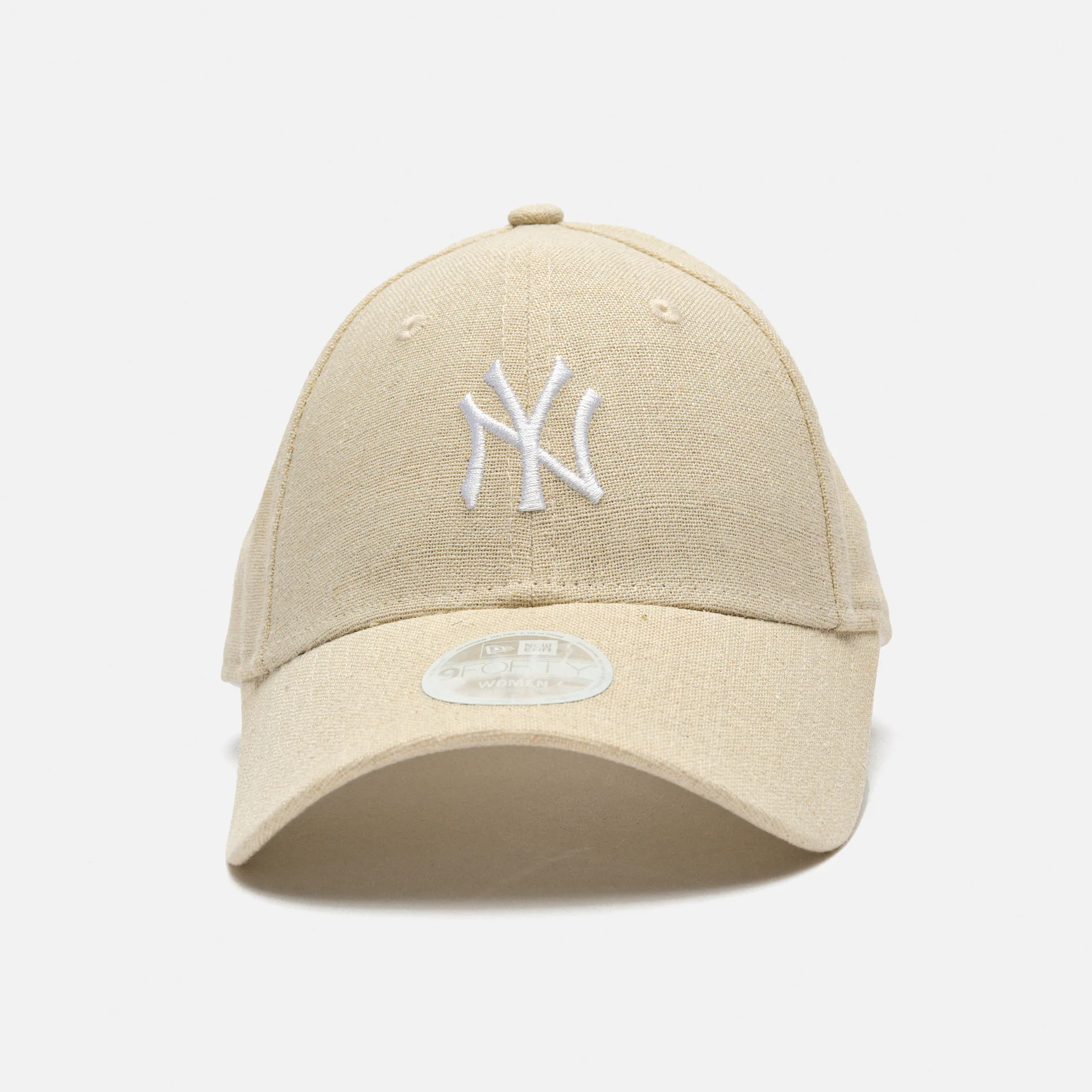 New Era NY Yankees Women Linen 9Forty Strapback Cap Beige