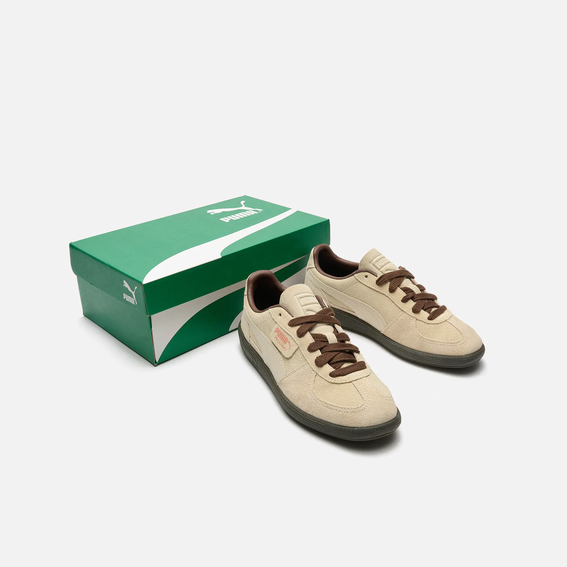 PUMA Palermo Sneaker Alpine Snow/Espresso Brown