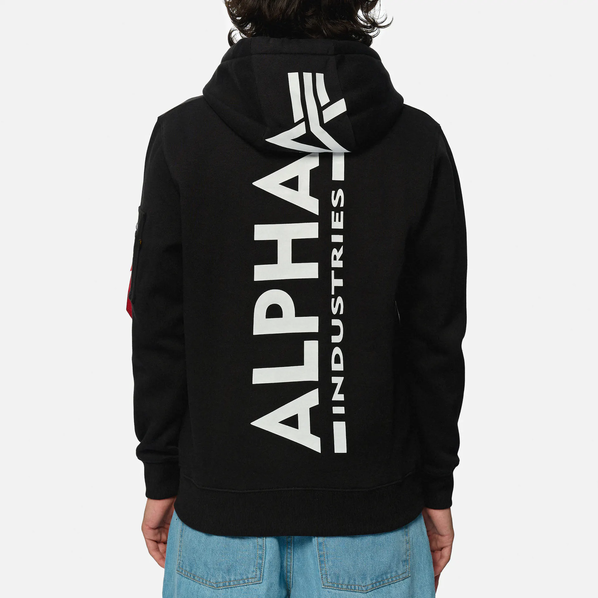 Alpha Industries Back Print Hoody Black