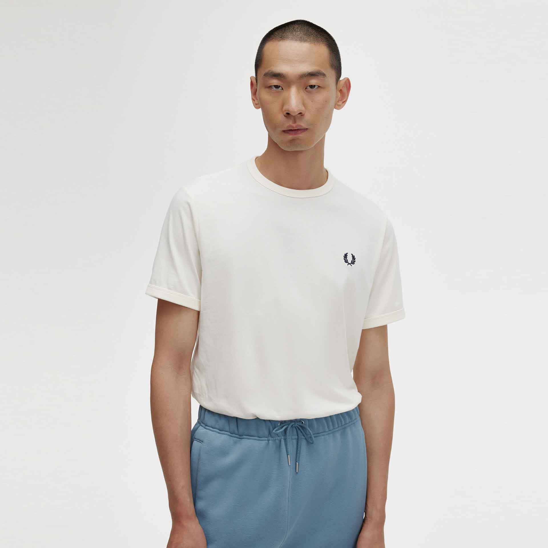 Fred Perry Ringer T-Shirt Ecru