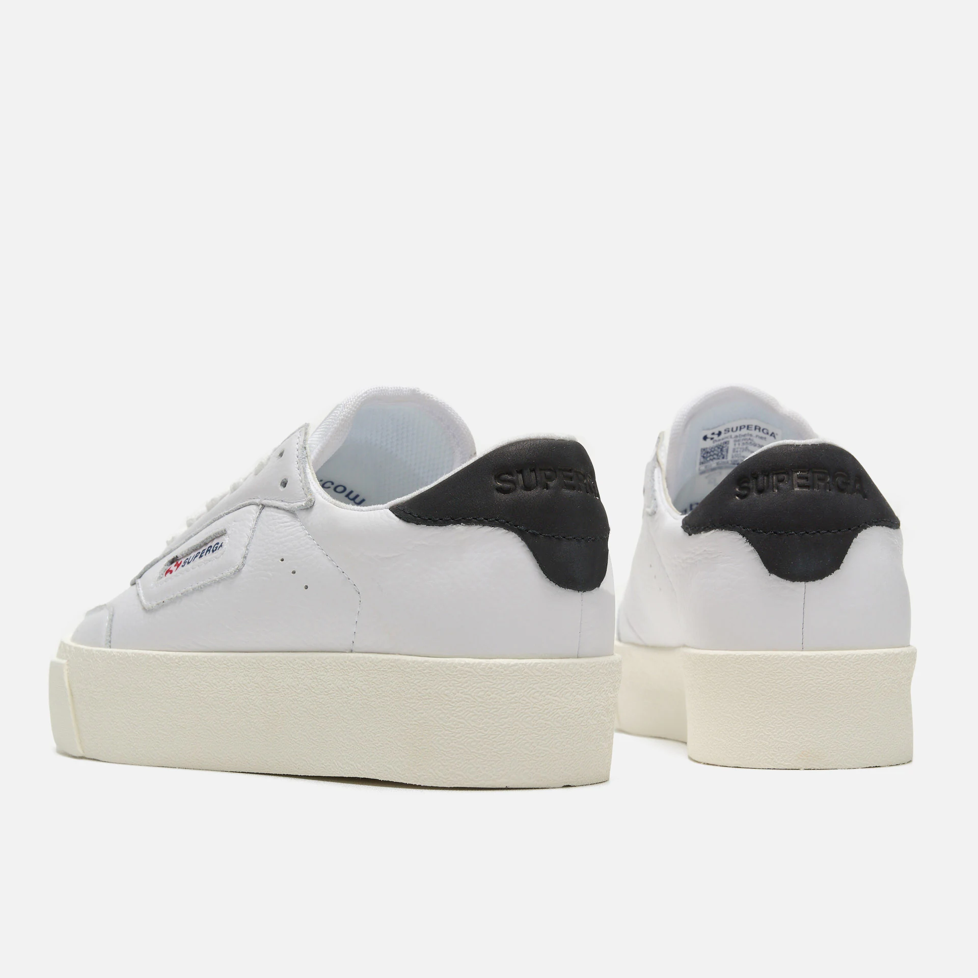 Superga 3843 Clubesse Platform Sneaker White/Black