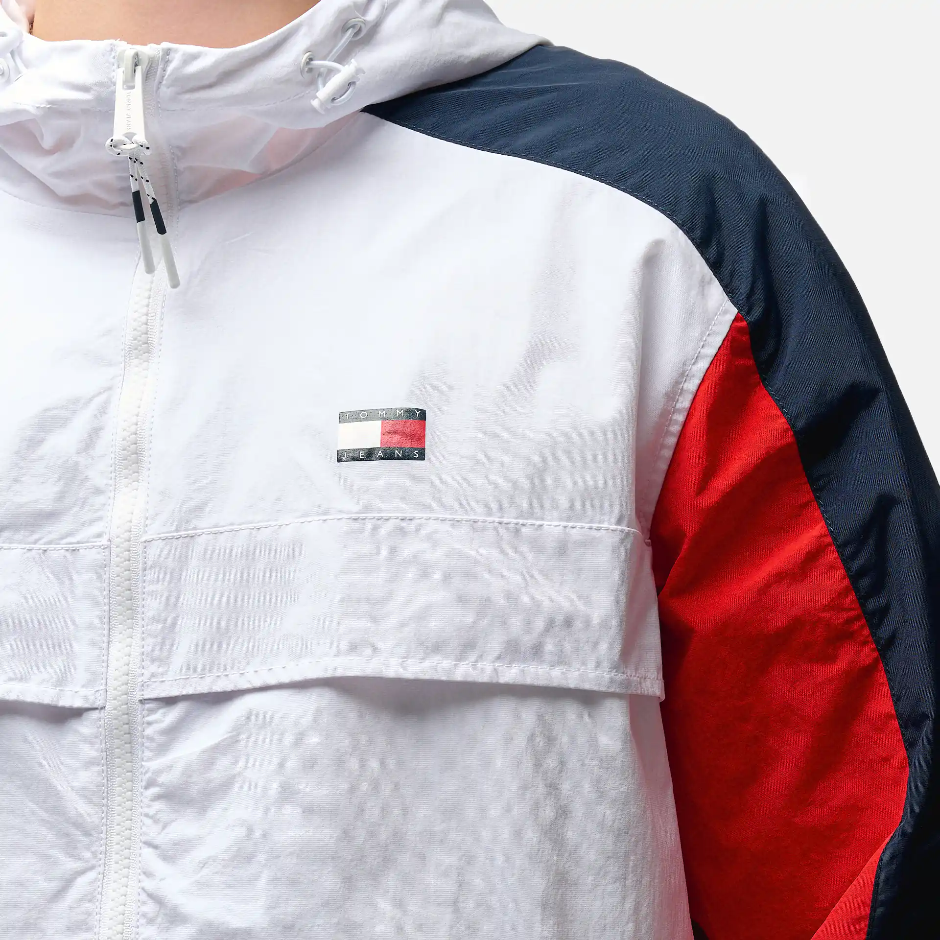 Tommy Jeans Chicago Windbreaker White/Red