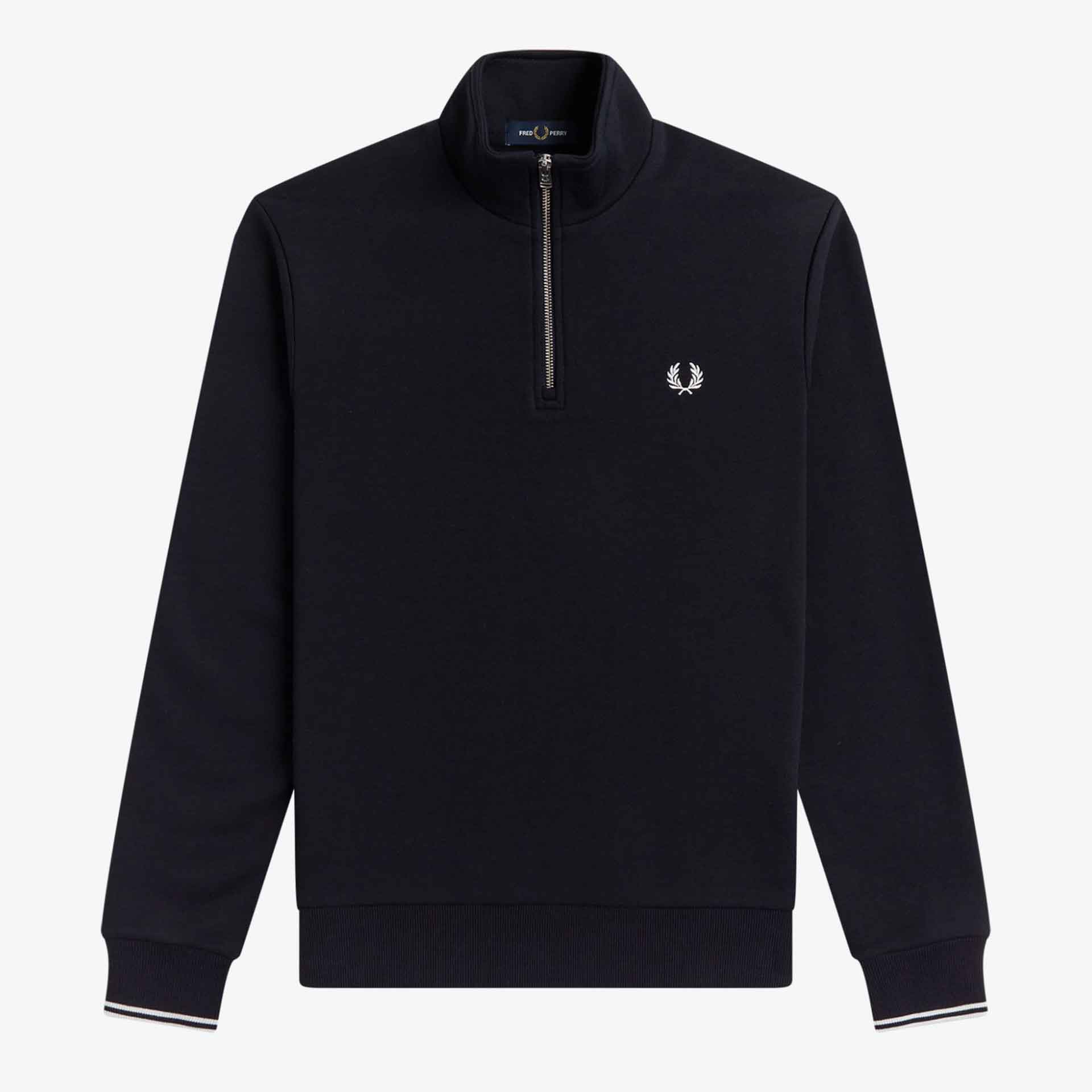 Fred Perry Half Zip Sweatshirt Navy