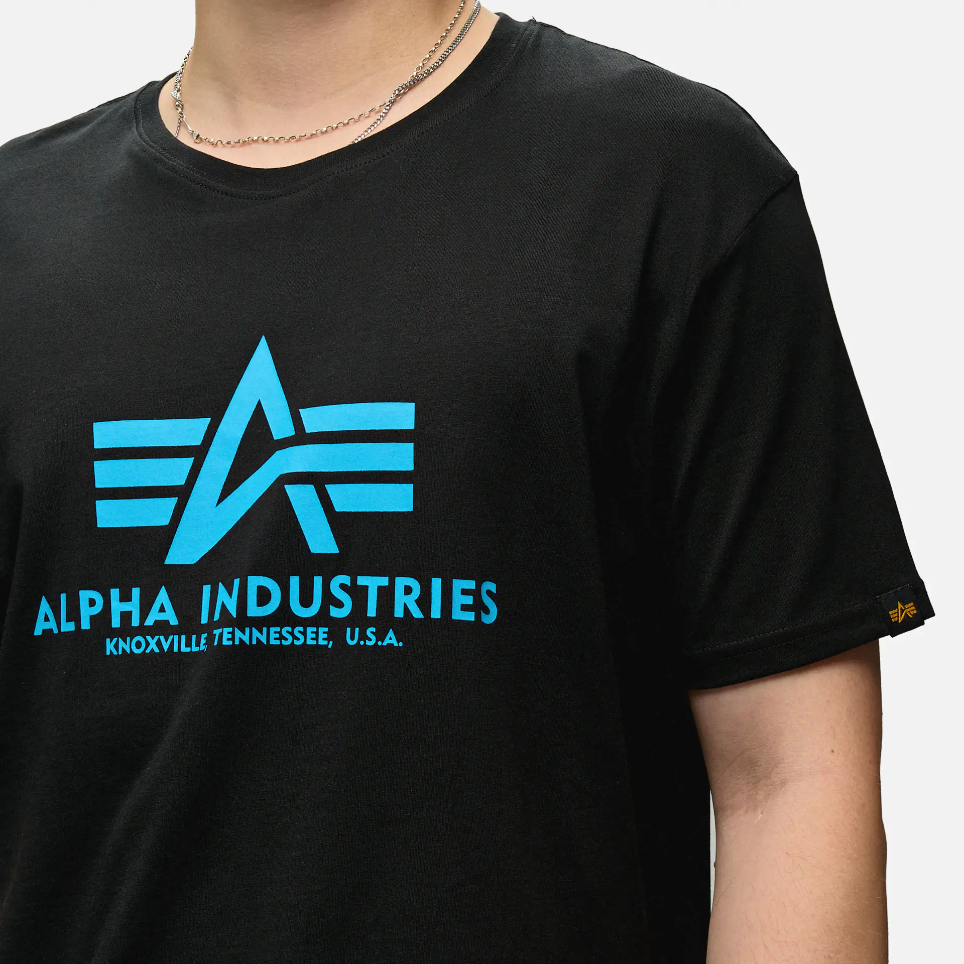 Alpha Industries Basic T-Shirt Black/Blue