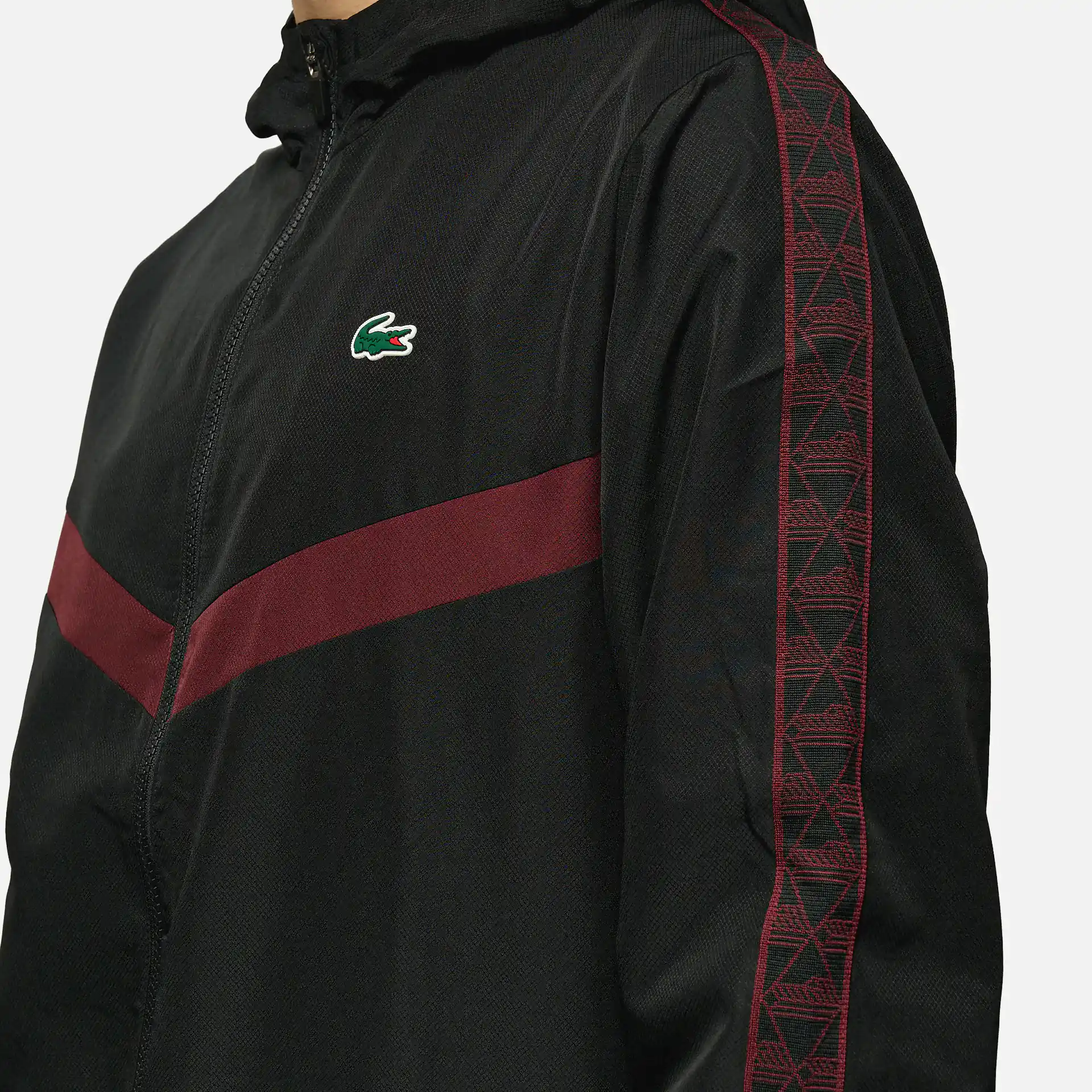 Lacoste Tennis Monogram Track Jacket Black/Expresso