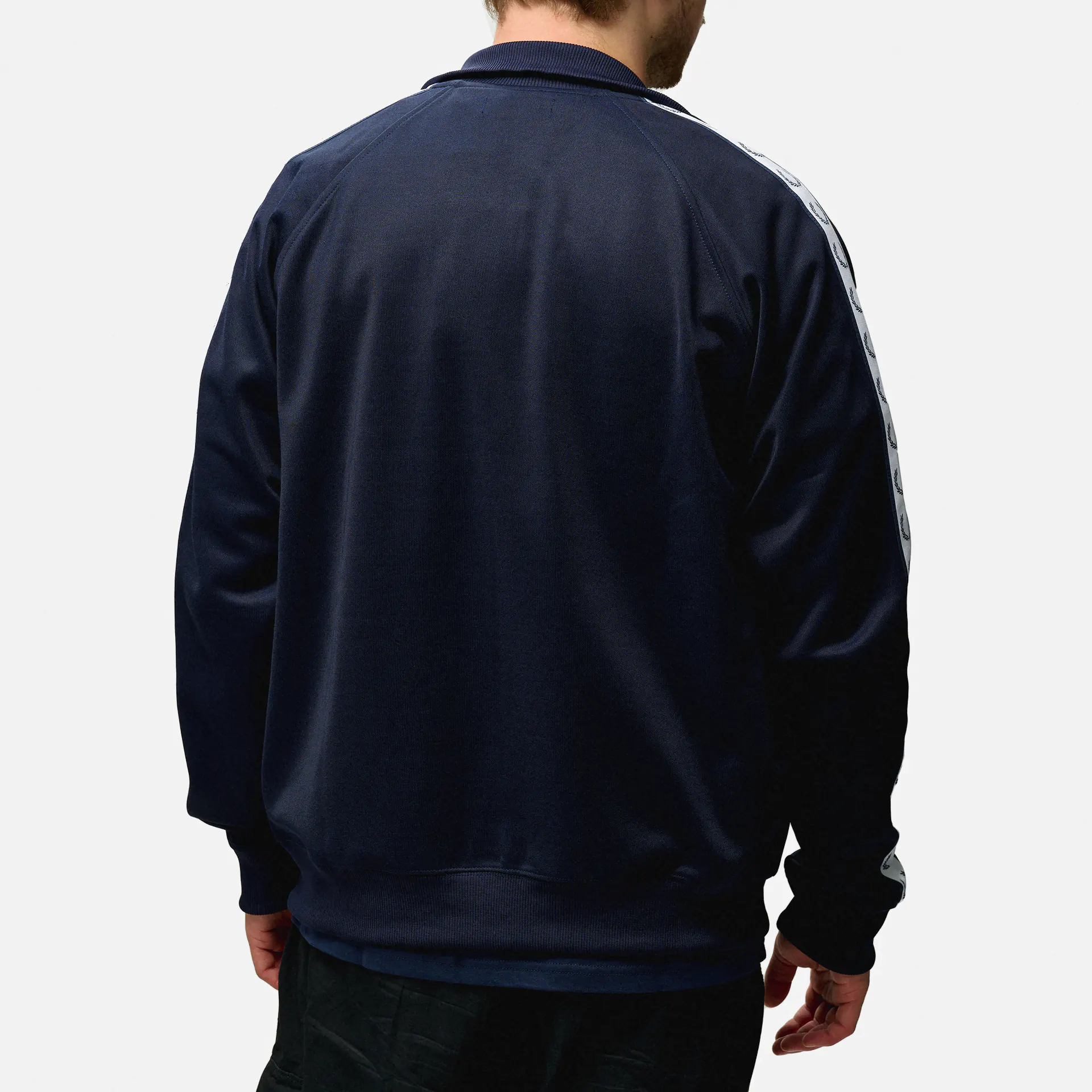 Fred Perry Taped Track Jacket Carbon Blue
