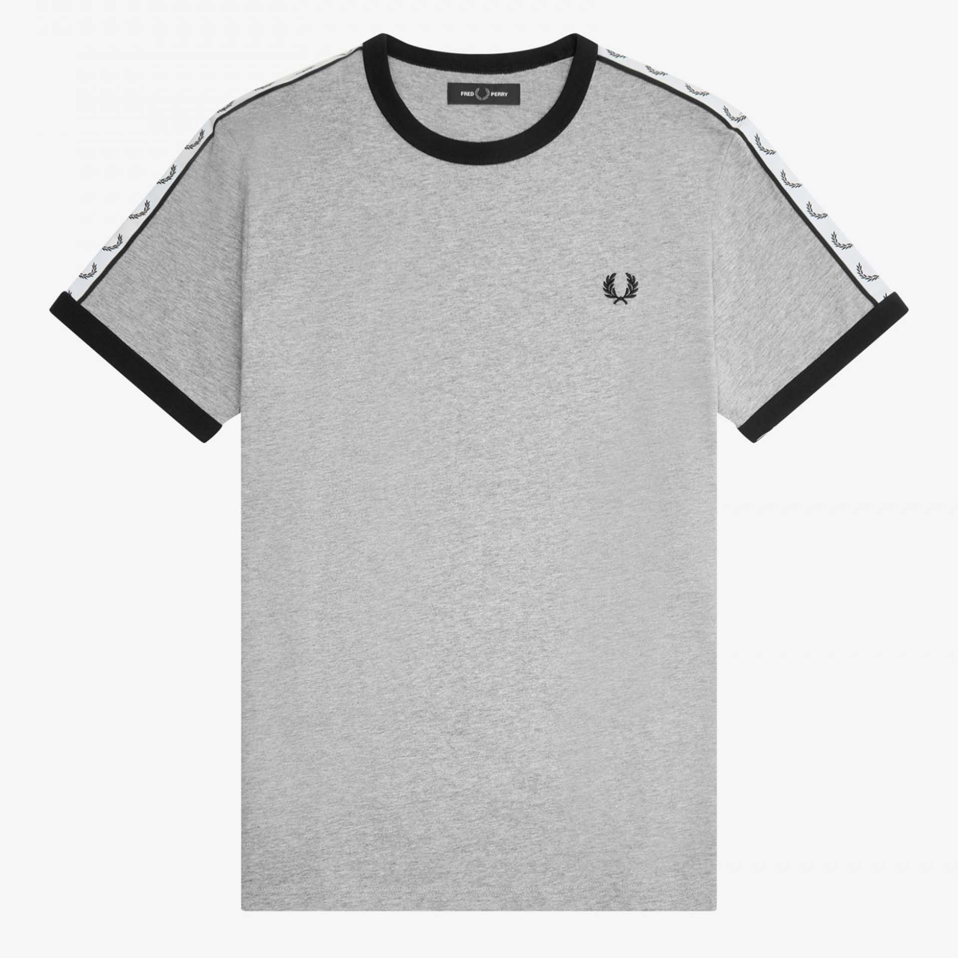 Fred Perry Taped Ringer T-Shirt Steel Marl
