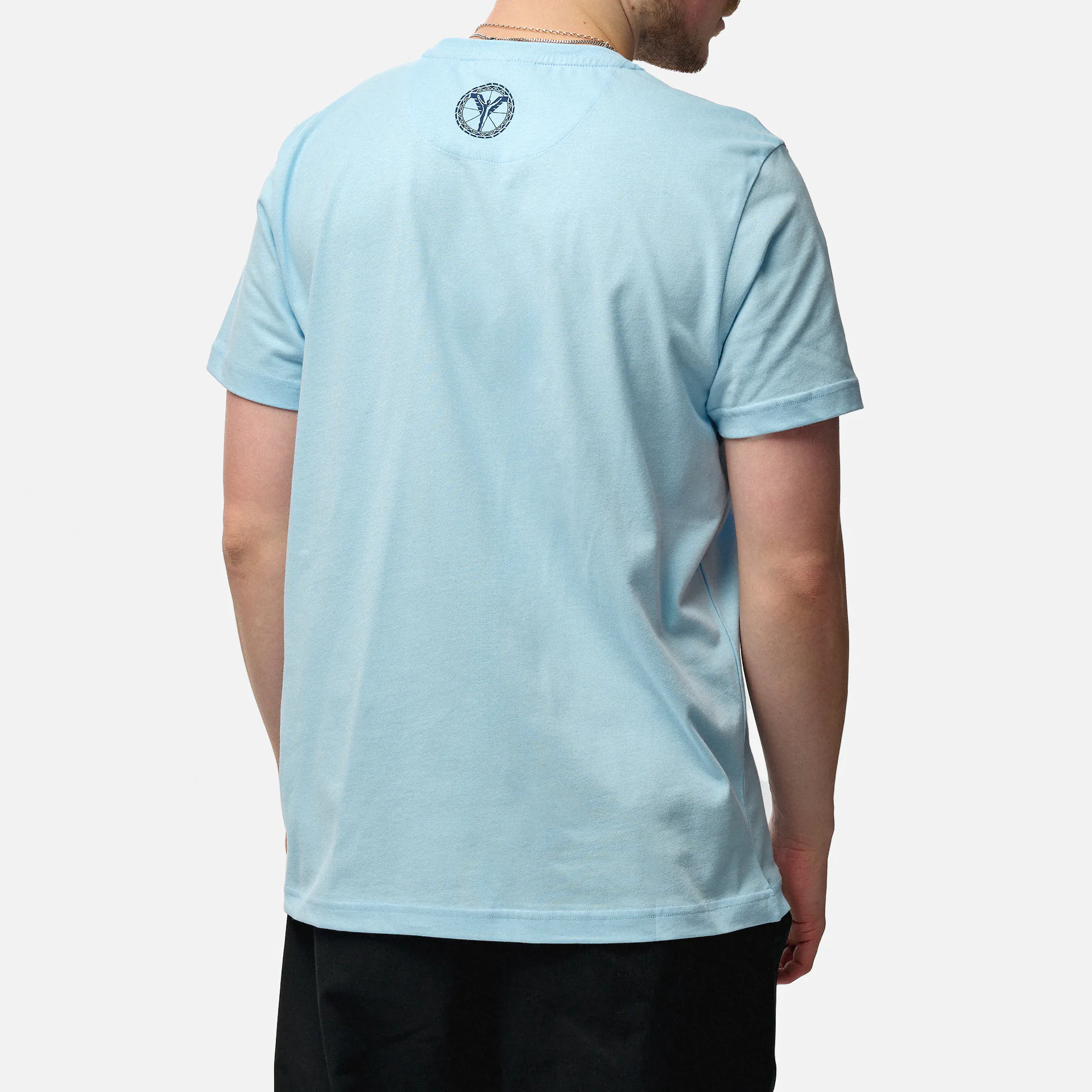 Carlo Colucci T-Shirt Basic Line Light Blue